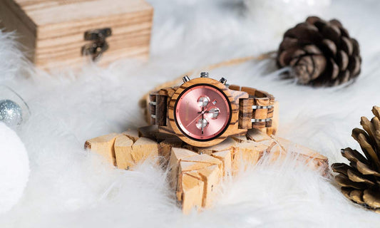 montres en bois femme cadeau noel