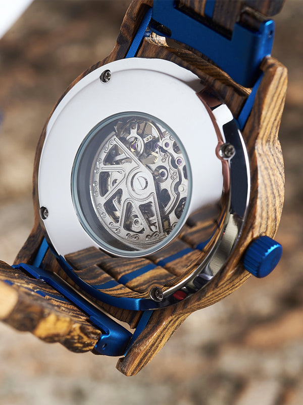 Montre en Bois Homme Mécanique - Bouleau