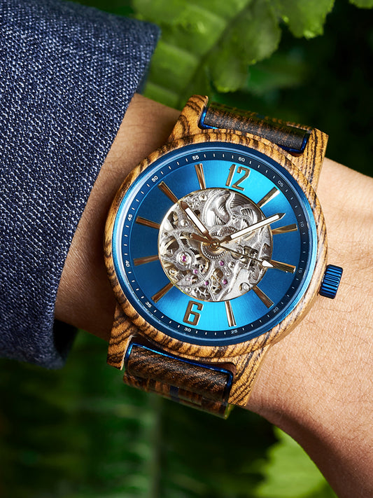 Montre en Bois Homme Mécanique - Bouleau