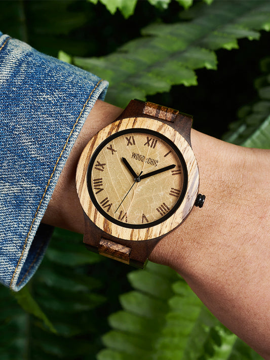 Montre en Bois Homme à Quartz - Poncirier