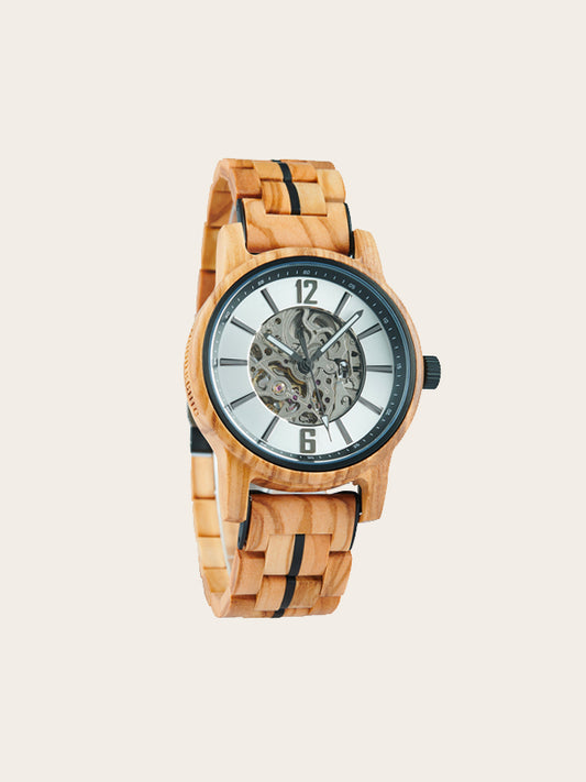 Montre en Bois Homme Mécanique - Platane