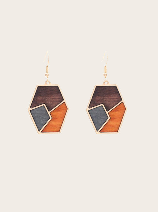 Boucles d'Oreilles en Bois Femme - Oxalis - Wood&Chic