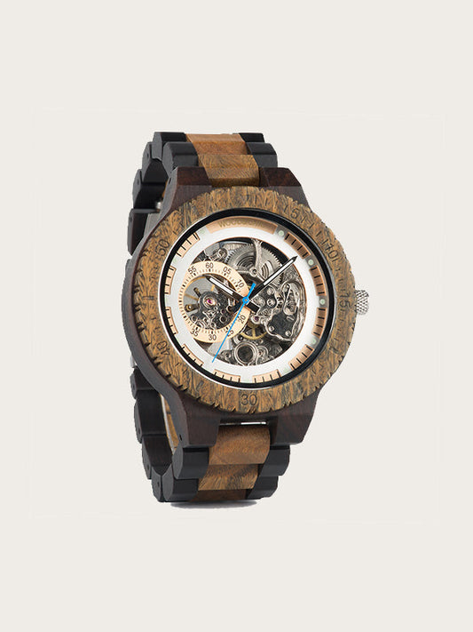 Montre en Bois Homme Mécanique - Hiba - Wood&Chic