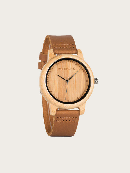 Montre en Bois Homme à Quartz - Bambou - Wood&Chic