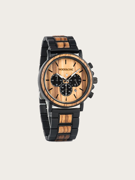 Montre en Bois Homme à Quartz - Viorne - Wood&Chic