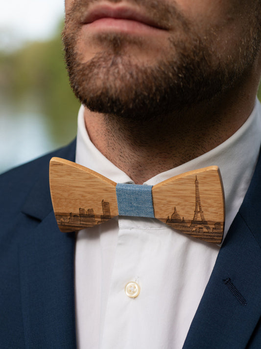 Noeud Papillon en Bois Homme - City Paris - Wood&Chic
