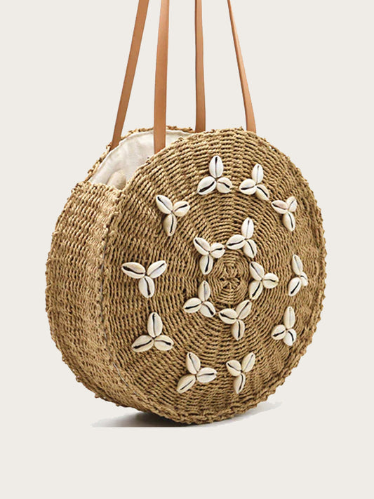 Sac en Paille Rond - Pin - Wood&Chic