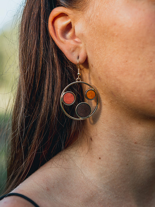 Boucles d'Oreilles en Bois Femme - Gesse
