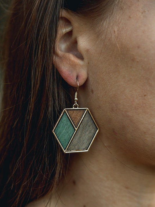 Boucles d'Oreilles en Bois Femme - Zenobia