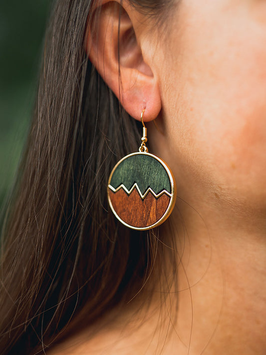 Boucles d'Oreilles en Bois Femme - Lamier