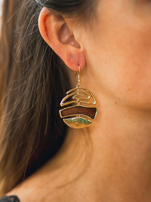 Boucles d'Oreilles en Bois Femme - Ononis