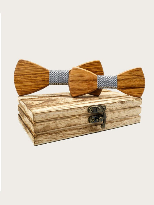 Coffret Noeuds Papillon en Bois Père & Fils - Spartine - Wood&Chic