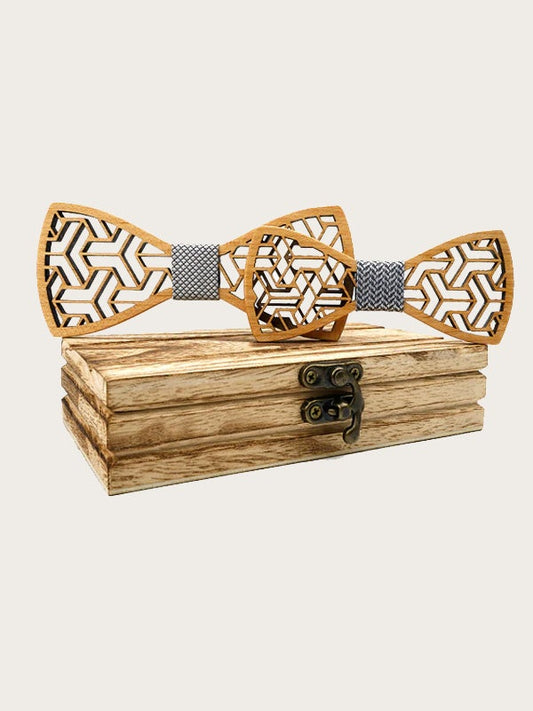 Coffret Noeuds Papillon en Bois Père & Fils - Eranthe - Wood&Chic