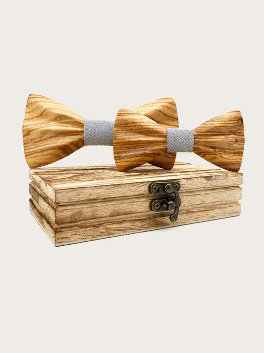 Coffret Noeuds Papillon en Bois Père & Fils - Cladonia - Wood&Chic