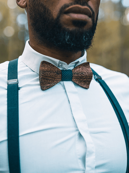 Coffret Noeud Papillon en Bois + Boutons de manchette en Bois Homme - Aralia - Wood&Chic