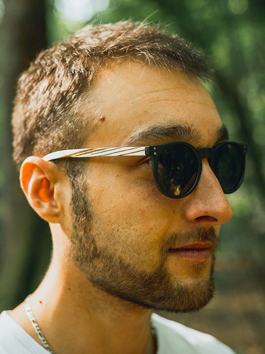 Lunettes de Soleil en Bois UV400 Unisexe - Asparagus