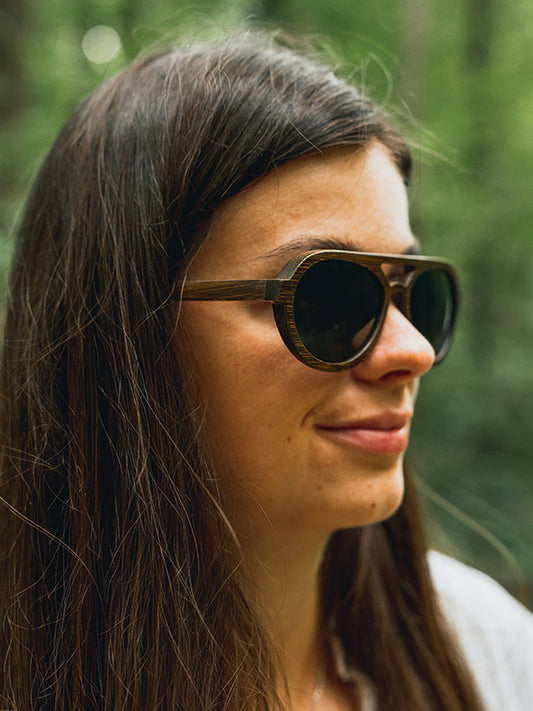Lunettes de Soleil en Bois UV400 Unisexe - Nonea