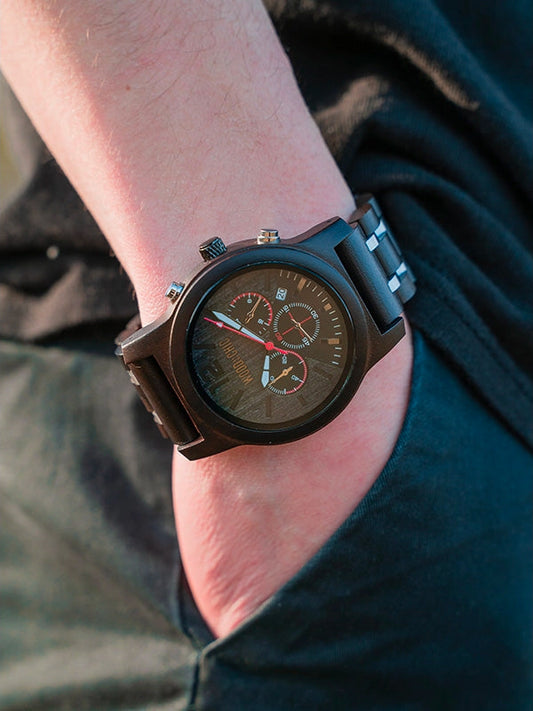 Montre en Bois Homme à Quartz - Cornouiller