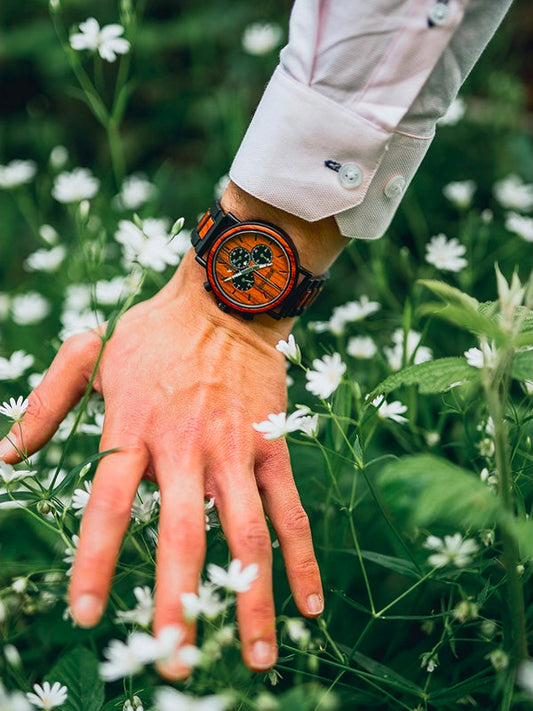Montre en Bois Homme à Quartz - Dragonnier