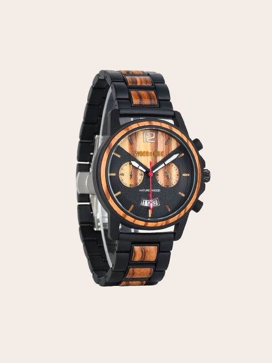 Montre en Bois Homme à Quartz - Genévrier