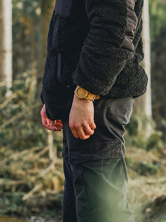 Montre en Bois Homme à Quartz - Liège