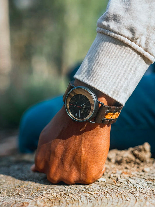 Montre en Bois Homme à Quartz - Mimosa