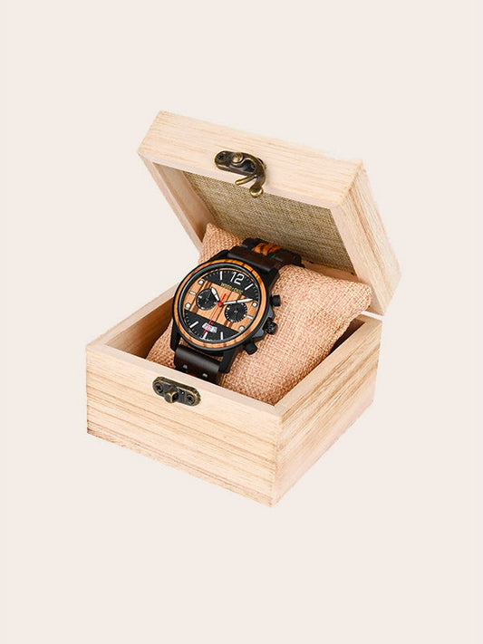 Montre en Bois Homme à Quartz - Pavier