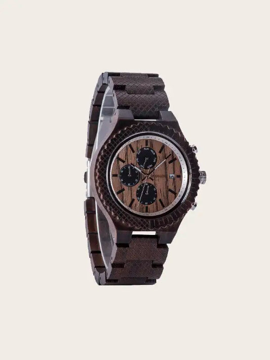 Montre en Bois Homme à Quartz - Pêcher
