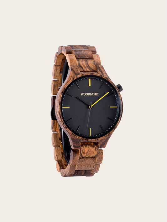 Montre en Bois Homme à Quartz - Raisin