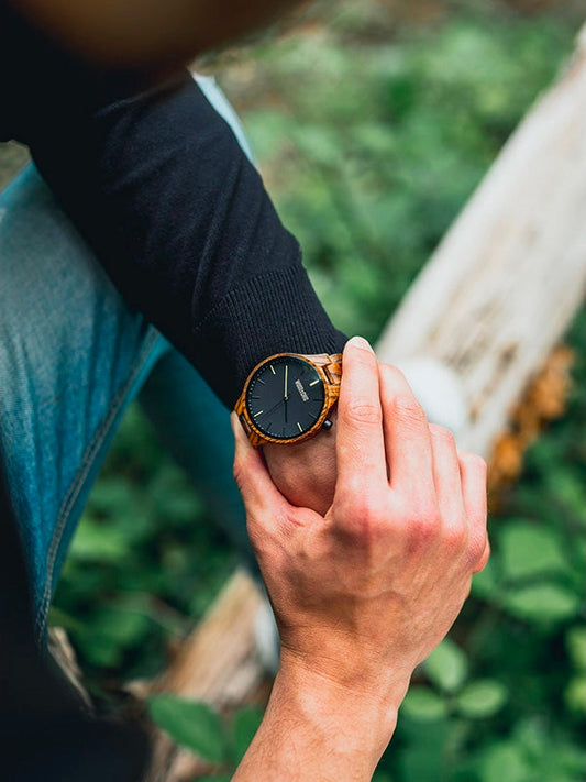 Montre en Bois Homme à Quartz - Raisin
