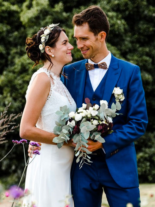 Noeud Papillon en Bois Homme - Camelia