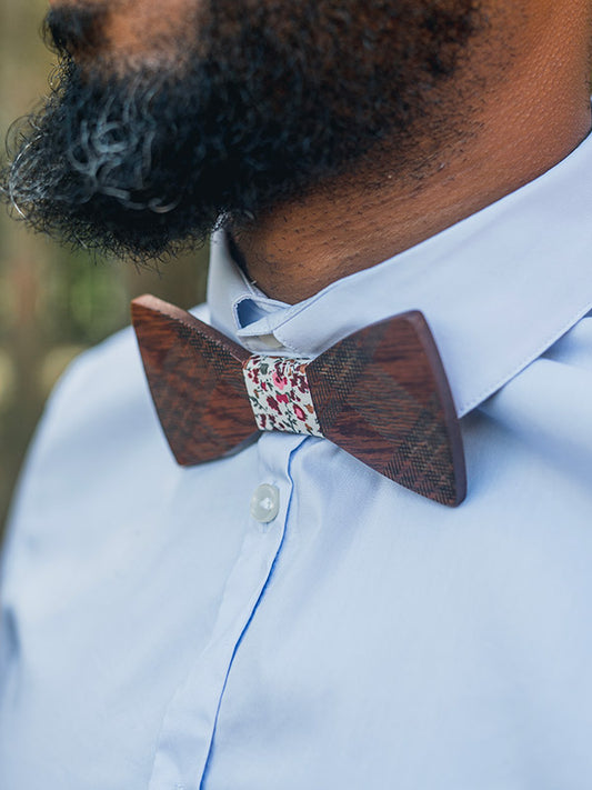 Coffret Noeud Papillon en Bois Homme - Nerprun