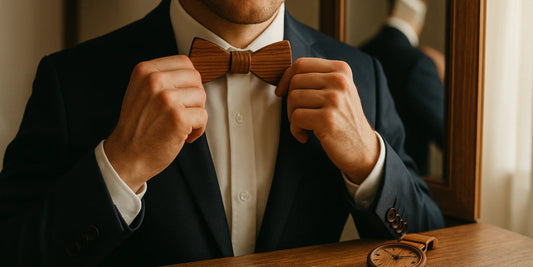 Comment le nœud papillon en bois sublime-t-il une tenue lors d’un mariage ?