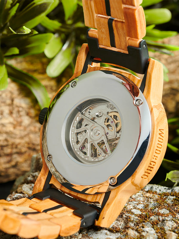 Montre en Bois Homme Mécanique - Platane