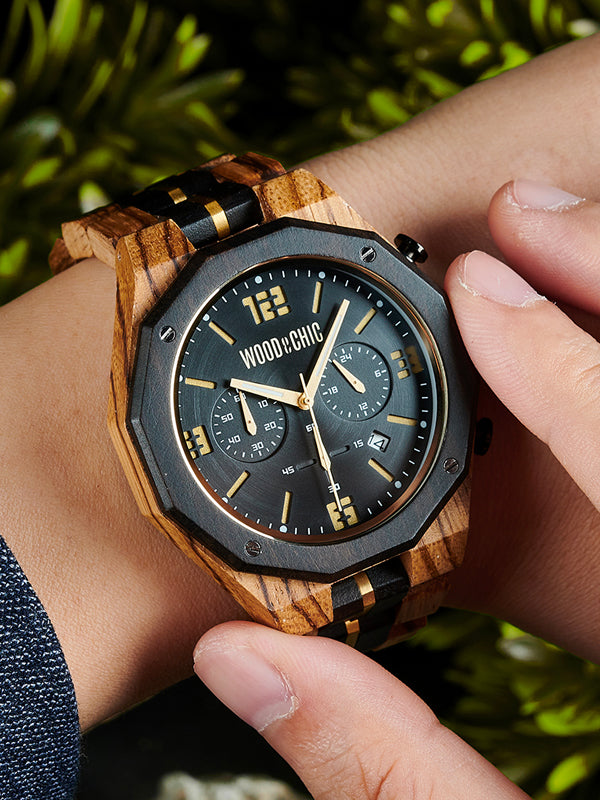 Montre en Bois Homme à Quartz - Benjoin