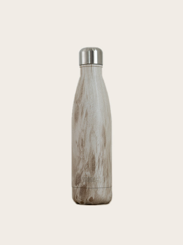 Bouteille Isotherme en Inox effet Bois - Câprier - Wood&Chic