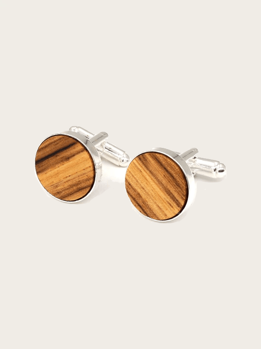 Boutons de manchette en bois - Hévéa - Wood&Chic