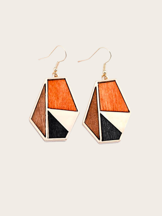 Boucles d'Oreilles en Bois Femme - Onagre - Wood&Chic