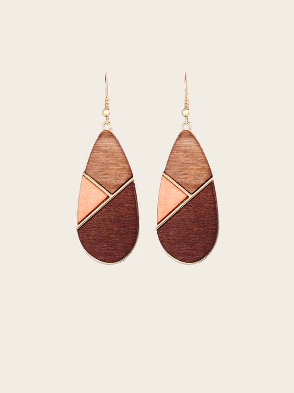 Boucles d'Oreilles en Bois Femme - Pyrole - Wood&Chic