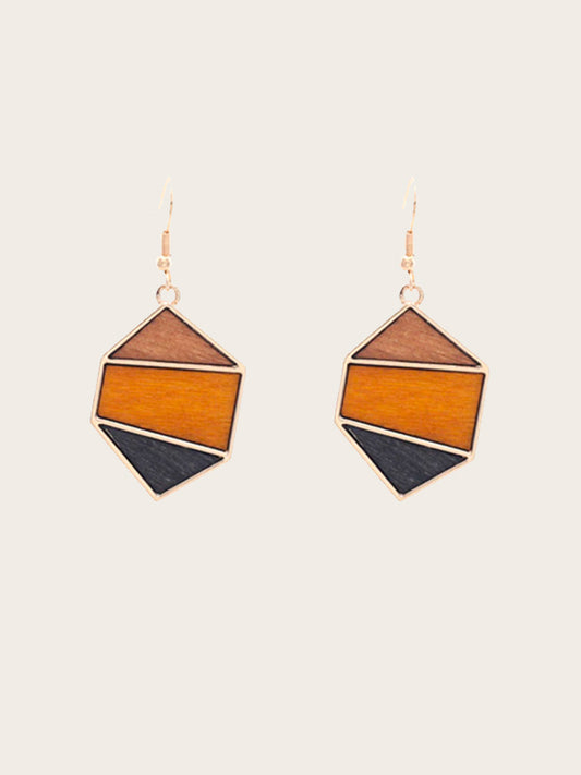 Boucles d'Oreilles en Bois Femme - Dahlia - Wood&Chic