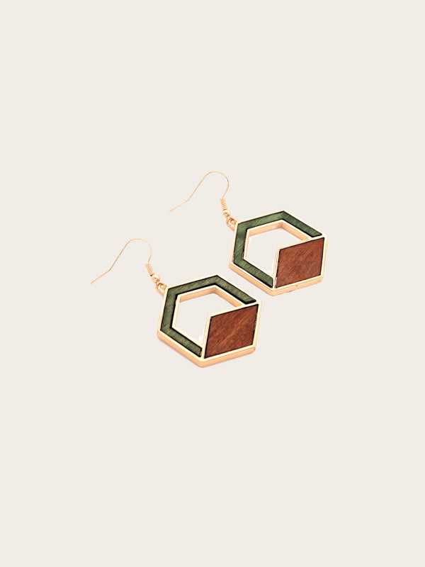 Boucles d'Oreilles en Bois Femme - Sanve - Wood&Chic