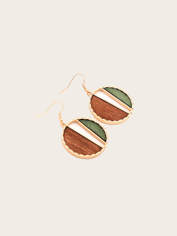 Boucles d'Oreilles en Bois Femme - Gaillet - Wood&Chic