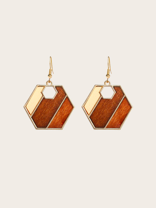 Boucles d'Oreilles en Bois Femme - Ancolie - Wood&Chic