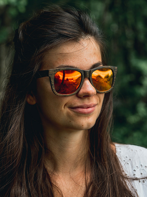 Lunettes de Soleil en Bois UV400 Unisexe - Ginkgo - Wood&Chic