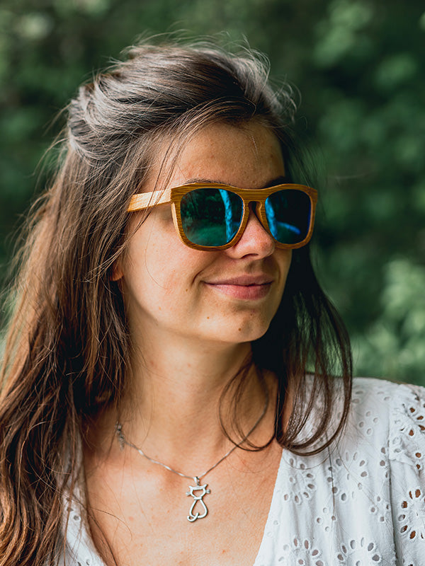 Lunettes de Soleil en Bois Unisexe Nectarinier Wood&Chic