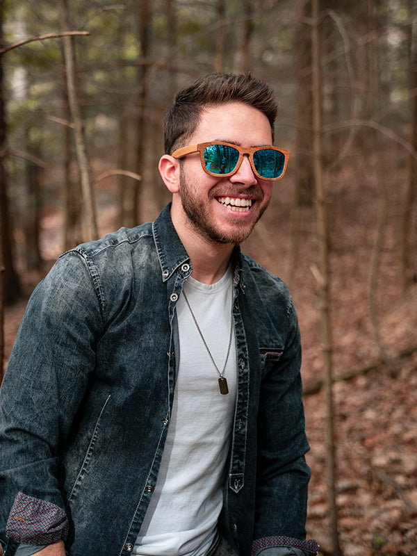 Lunettes de Soleil en Bois Unisexe Nectarinier Wood Chic