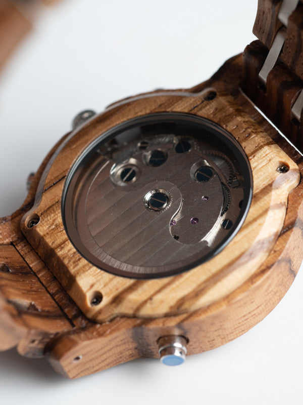 Montre en Bois Femme Mécanique - Platane - Wood&Chic