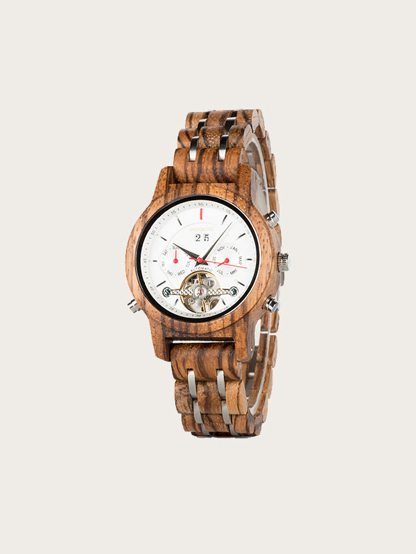 Montre en Bois Femme Mécanique - Platane - Wood&Chic