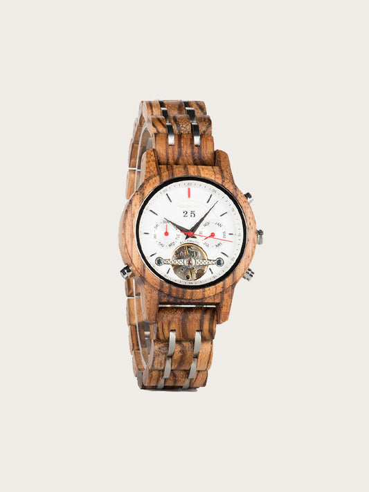 Montre en Bois Femme Mécanique - Platane - Wood&Chic