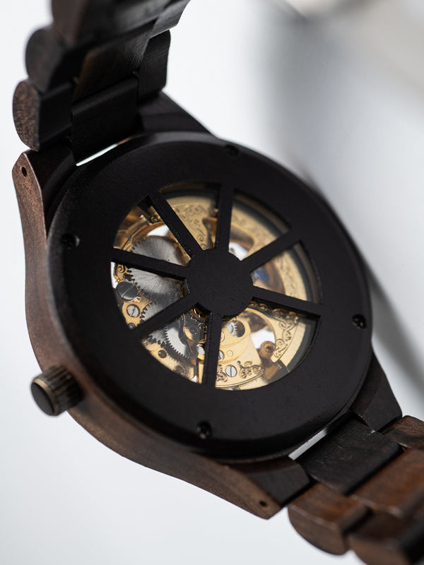 Montre en Bois Homme Mécanique - Erhetia - Wood&Chic